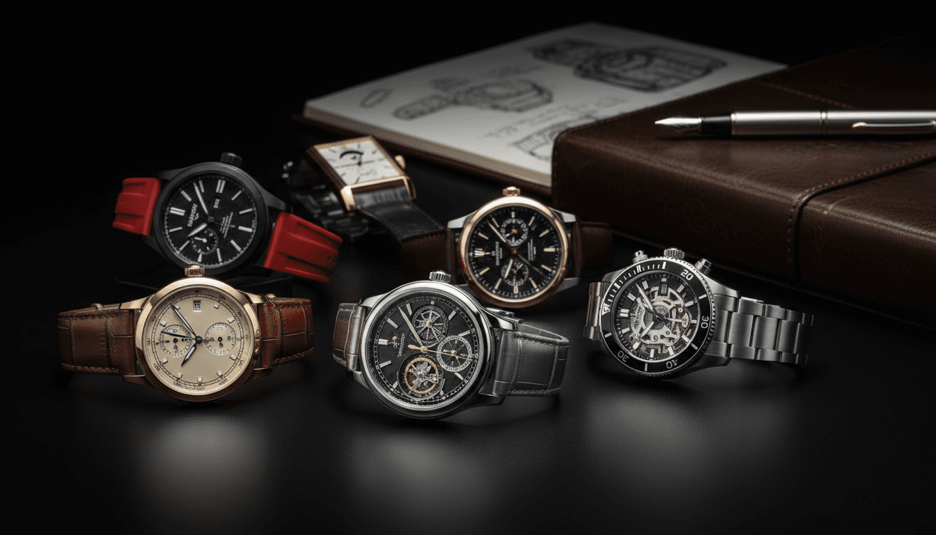 Collection of luxury watches displaying investment value and diversity